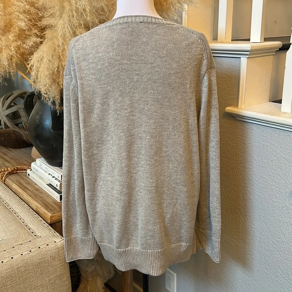 Ella Moss Women's Gray Cozy Knit Crew Neck Sweater Size Large - Picture 6 of 7